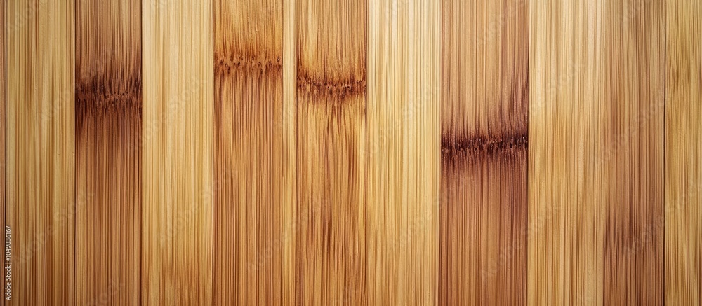 Fototapete close up of bamboo veneer showcasing a wood pattern or background texture of bamboo surface. with co