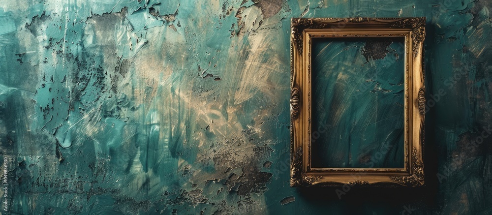 Leinwandbilder vintage empty photo frame mockup. with copy space image. place for adding text or design