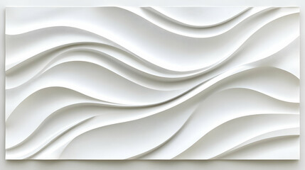 Obraz premium White Abstract 3D Wave Pattern Background