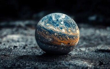 Jupiter and Moons: Jupiter with its visible bands and the four largest moons (Io, Europa, Ganymede, Callisto) in orbit, each moon shown with a distinct appearance 