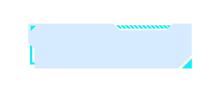 Futuristic lower third interface illustration. Video overlay element.