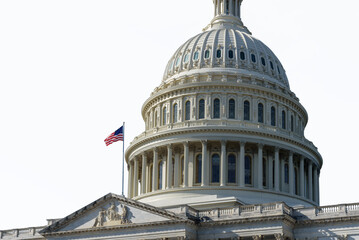 United States Capitol building isolated with cut out background