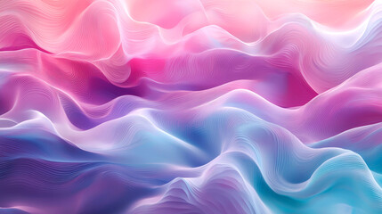 Abstract background with pink, blue, and purple wavy lines.