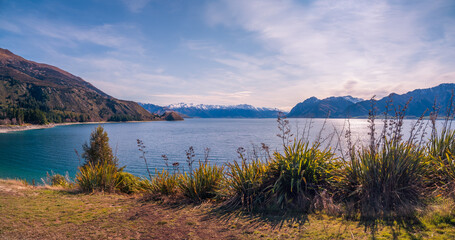 Obraz premium Lake Hawea Panorama