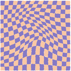 Psychedelic checkerboard poster