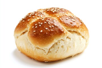 Naklejka premium A close-up shot of a sesame seed bun, ideal for food and cooking images