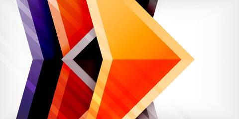 Abstract background color triangles and arrows composition. Vector Illustration For Wallpaper, Banner, Background, Card, Book Illustration, landing page