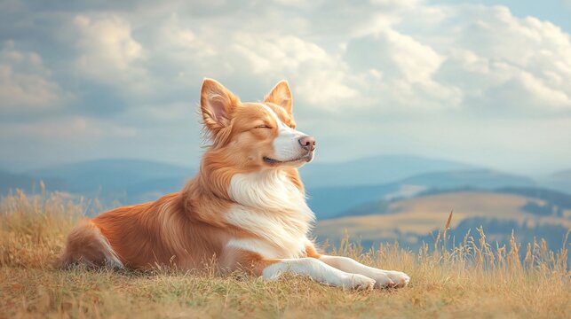 Loyal Companion:  Dog and Hills