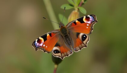 Fototapeta premium Vibrant Monarch Butterfly in Flight