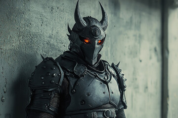  Black knight in dark fantasy style 