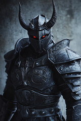  Black knight in dark fantasy style 