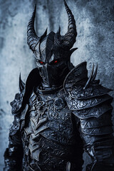  Black knight in dark fantasy style 