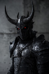  Black knight in dark fantasy style 