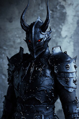  Black knight in dark fantasy style 