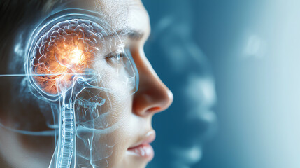 Obraz premium Exploring the complexities of the human mind a visual journey into brain activity and consciousness