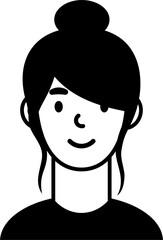 character avatar vector. person, profile, hair.
