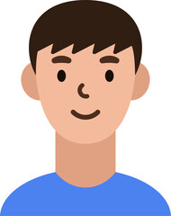 character avatar vector. person, profile, hair.