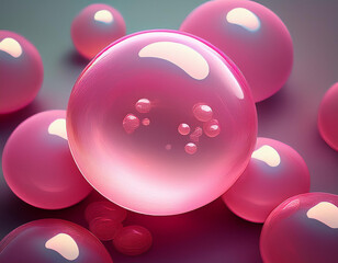 Pink bubbles