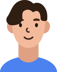 character avatar vector. person, profile, hair.