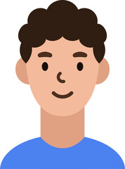character avatar vector. person, profile, hair.
