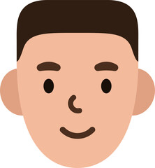 character avatar vector. person, profile, hair.