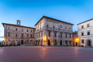 Obraz premium The Main Square view in Montepulciano Town of Italy