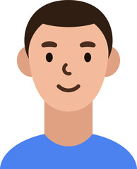 character avatar vector. person, profile, hair.