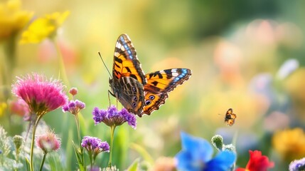 Fototapeta premium Butterfly in a Garden