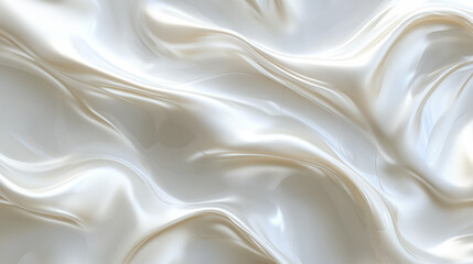 Obraz premium Realistic texture of smooth, shiny white plastic fabric undulating gracefully, suitable for various design applications and backgrounds