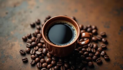 Naklejka premium A moment of coffee bliss