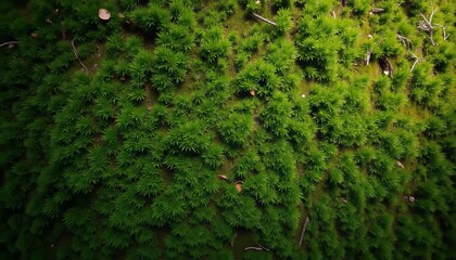  Vibrant mossy cliff face lush and verdant