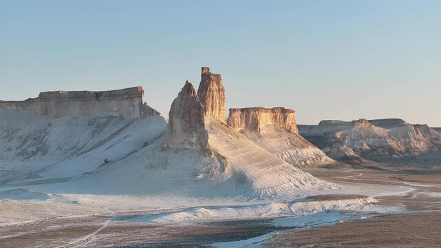 Kazakhstan. Mangistau. Ustyurt Plateau. Rocky outliers.