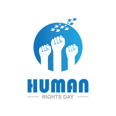 Obraz premium International Human Rights Day is observed every year on December. People Awareness concept. background, placard, banner template Vector illustration design.