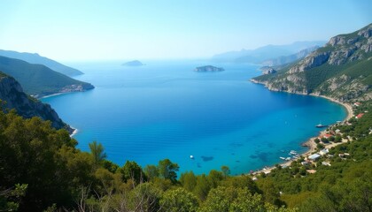 Fototapeta premium Enchanting coastal view a serene escape