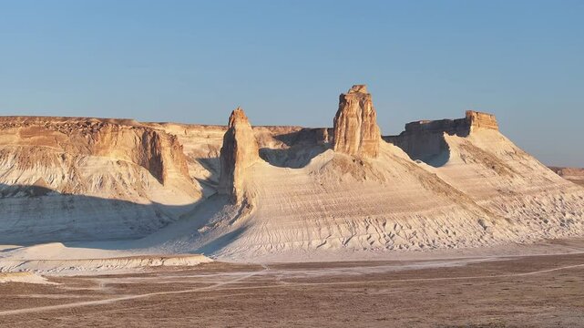 Kazakhstan. Mangistau. Ustyurt Plateau. Rocky outliers.