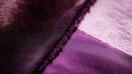 Fototapeta premium Rich Purple and Black Textured Fabric Close-Up