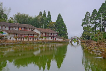 The construction of beautiful new rural areas in China.