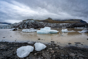 Svínafellsjökull Glacier views, early winter, Iceland