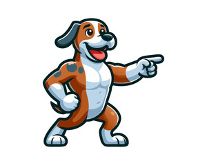 Obraz premium Dog Cartoon Logo Icon Vector Illustration.