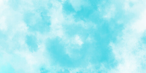Abstract light blue watercolor cloudiness, mist, or smog background. light blue sky with white background and blurred pattern. Vivid textured aquarelle painted art design background.	
