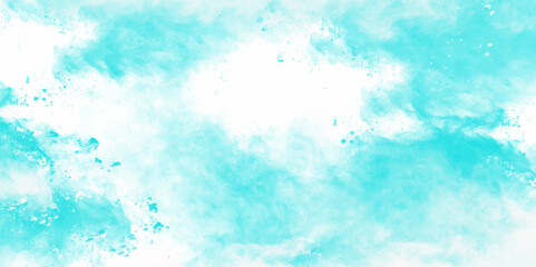 Abstract light blue watercolor cloudiness, mist, or smog background. light blue sky with white background and blurred pattern. Vivid textured aquarelle painted art design background.	
