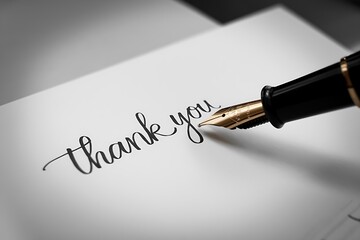 Thank You Note with a Fountain Pen