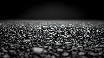 Black and White Abstract Texture of Rough Road Surface, asphalt, gravel, stone, rock, grunge