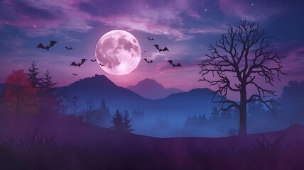 Fototapeta premium Spooky Halloween Night