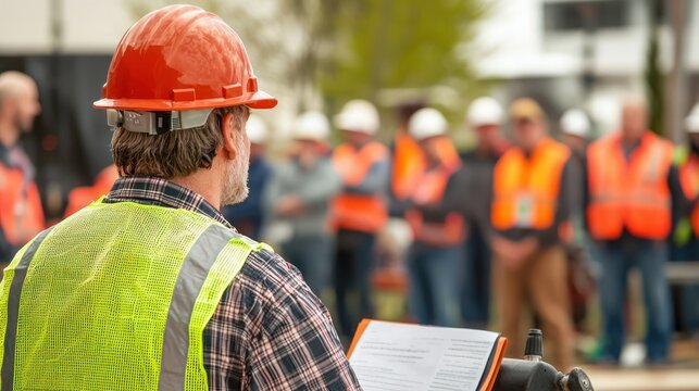 A community event focused on workplace safety and remembrance for Workers Memorial Day, with speakers and activities