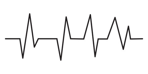 Lifeline icon vector. Heart beats line icon. Cardiogram line icon, sign. Heart pulse silhouette, icon, symbol. Vector illustration.