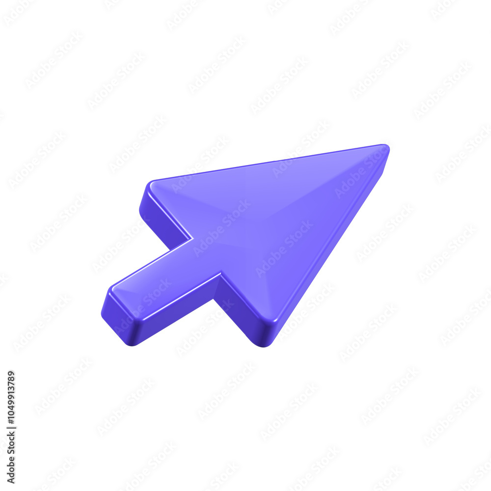 Poster arrow pointer icon click 3d