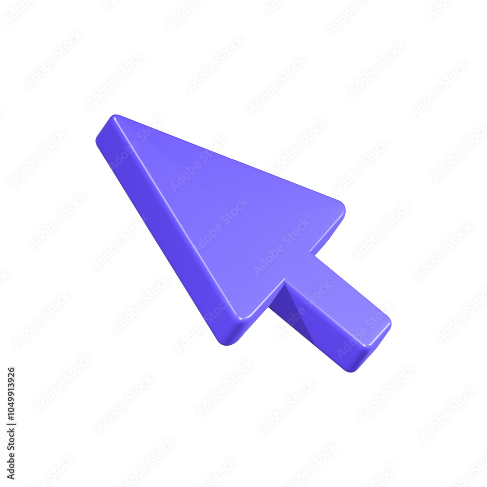 Poster arrow pointer icon click 3d