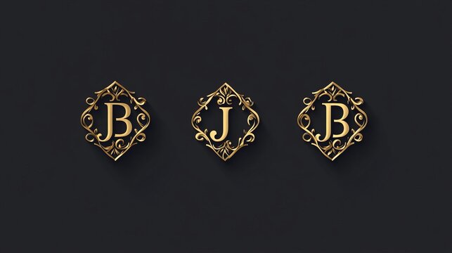 Vector design of J B initial monogram logo.