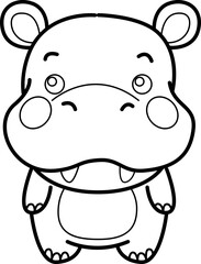 hippopotamus, Pygmy hippo cartoon